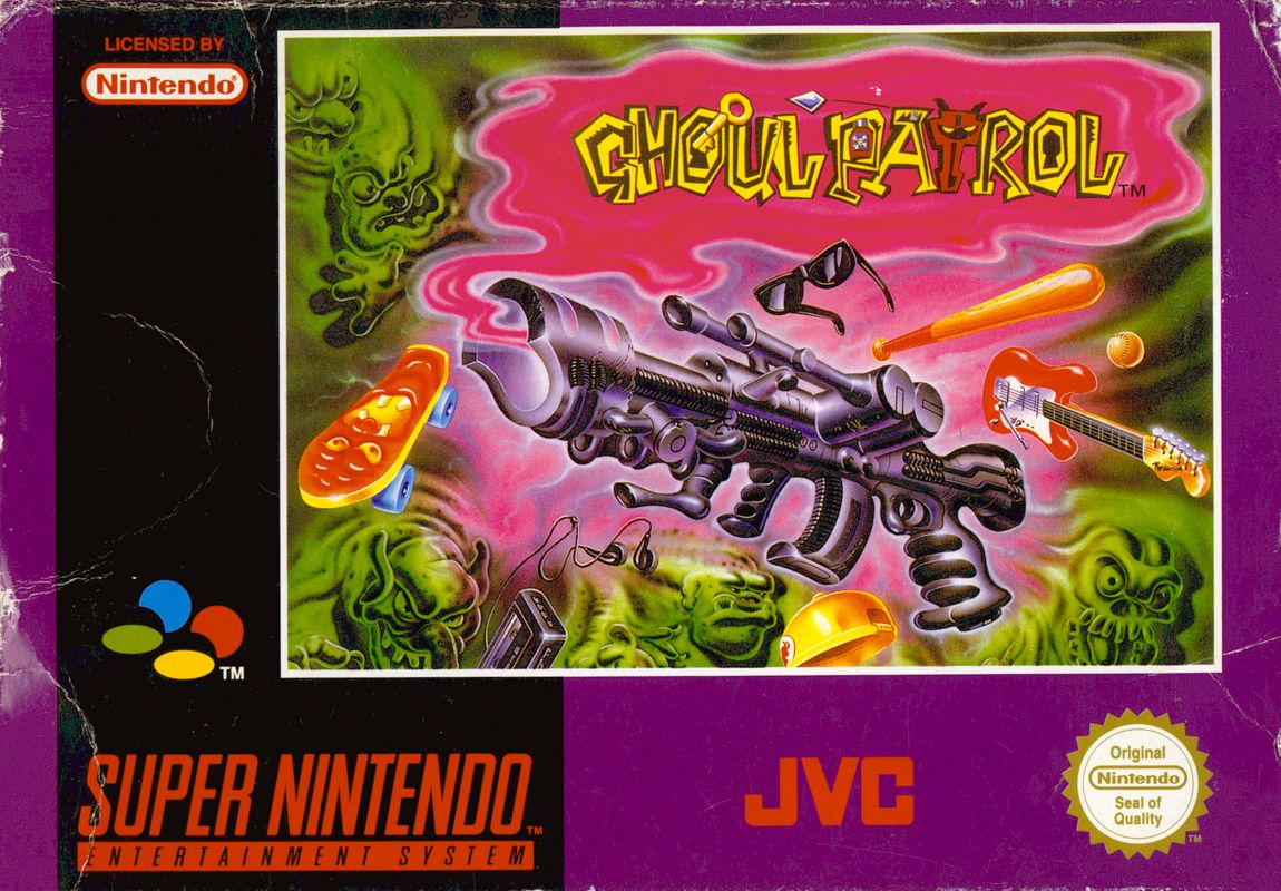 Ghoul Patrol box art for Super Famicom